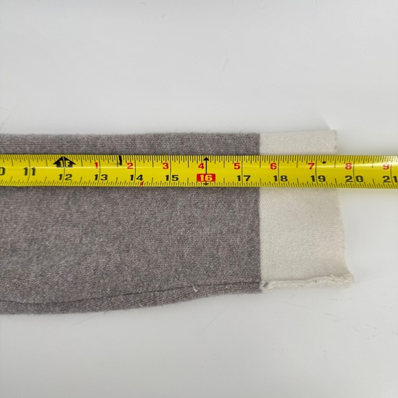 Nanette Lepore Women Monochrome Grey Mock Neck Sweater Tunic M Contrast Cuffs - Picture 9 of 9